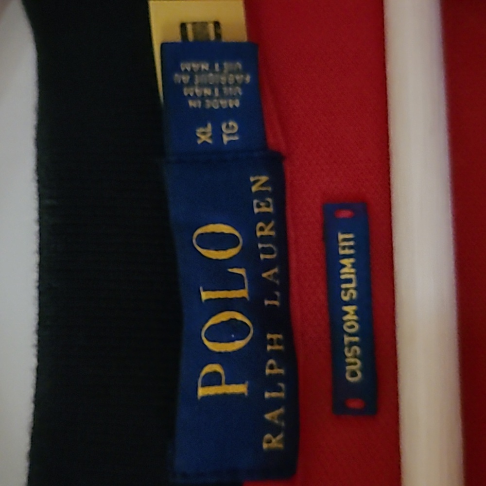 Polo By Ralph Lauren Short Sleeve Polo Shirt Red Yellow Embroidered Sleeve Logo - Picture 3 of 17